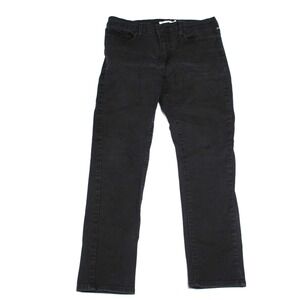 Levi's Slimming Skinny Jeans Womens 32 Black Excellent 700 Series Stretch Denim‎